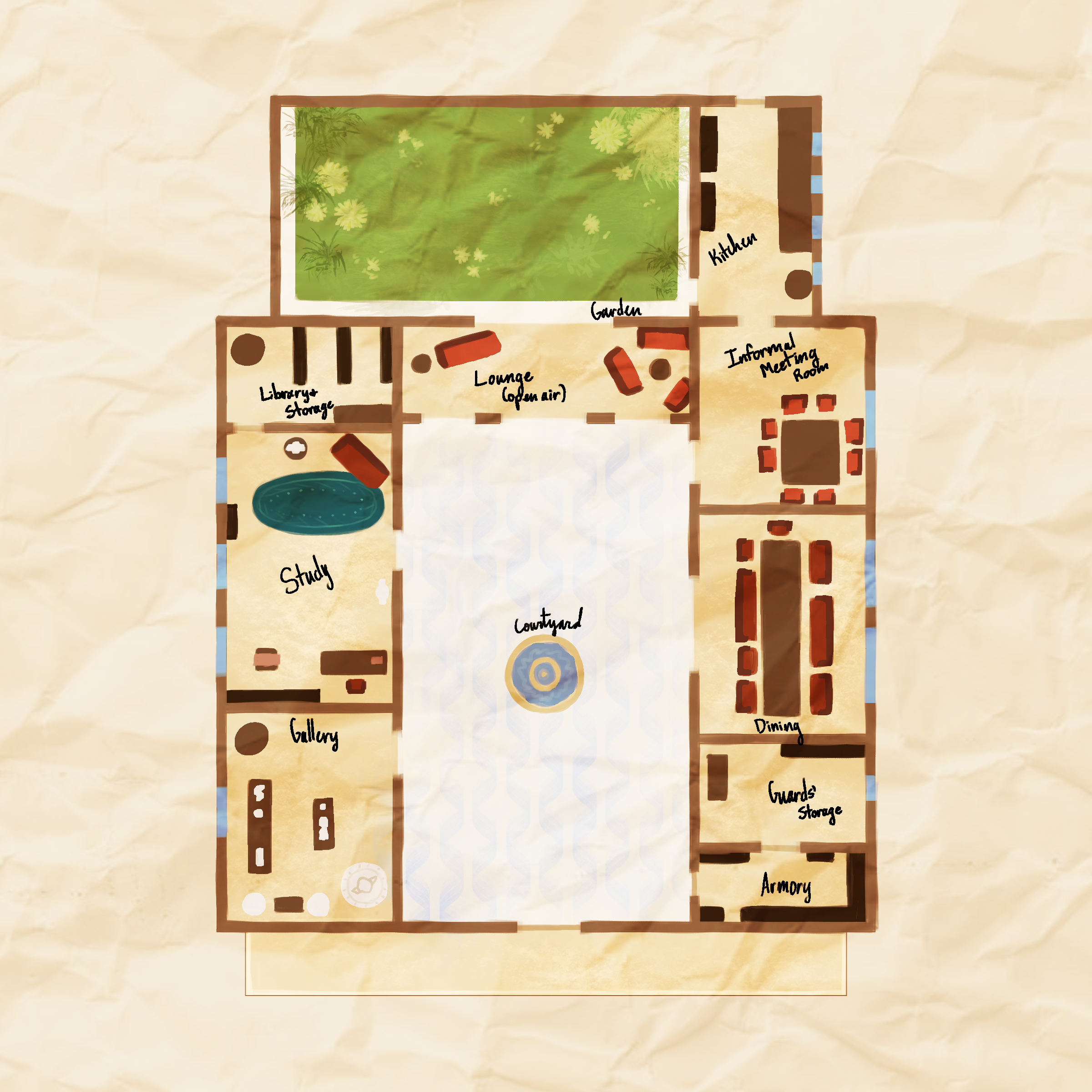 map of Brutus's house